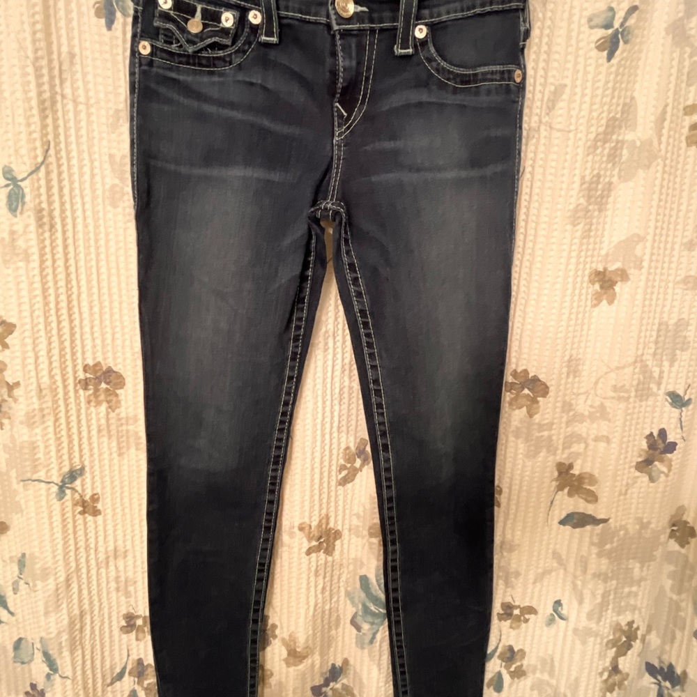 True Religion Women's Midnight Blue Skinny Jeans